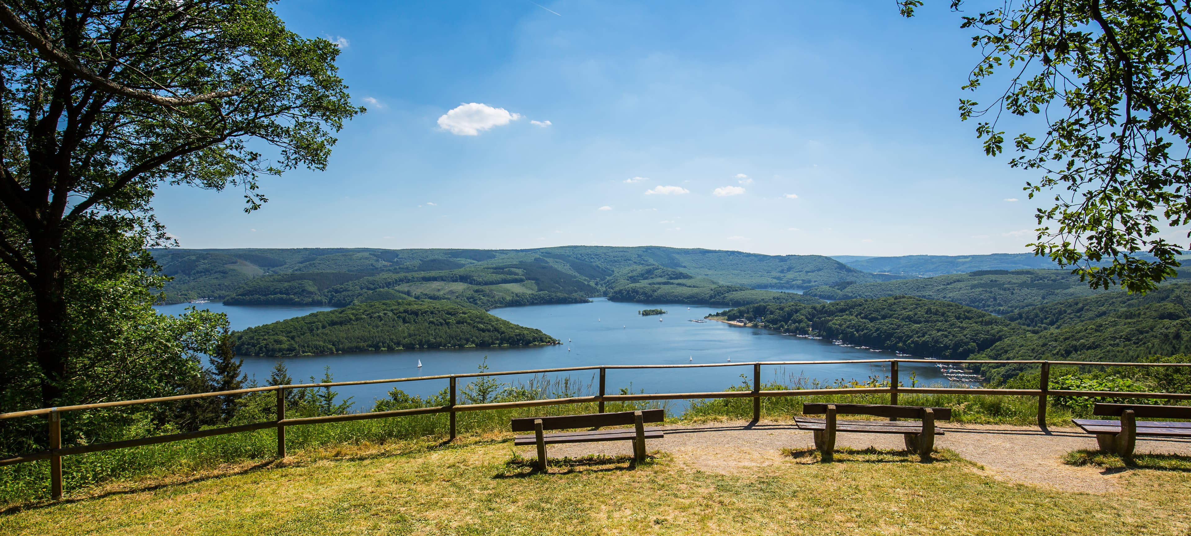 Ausblick von Schöne Aussicht Schmidt über den Rursee